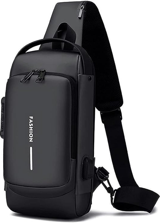 SEVIA Anti-theft Waterproof Cross body Bags || Sling Bag For USB Charging Port Password Lock Shoulder Bag With Outdoor Travelling Hiking Jogging Gym Picnic Daily Use, Multicolor