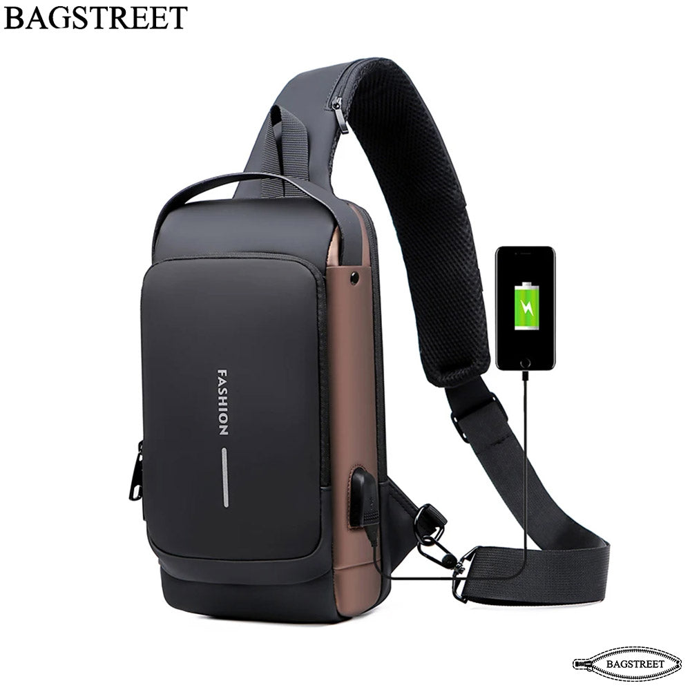 SEVIA Anti-theft Waterproof Cross body Bags || Sling Bag For USB Charging Port Password Lock Shoulder Bag With Outdoor Travelling Hiking Jogging Gym Picnic Daily Use, Multicolor