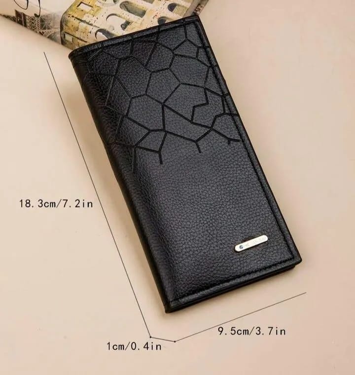 Men's Leather Wallet (Half-Crocodile Design) please Write Description